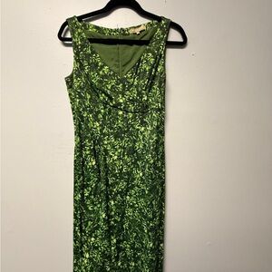 Michael Kors Leafy Green Midi Dress
